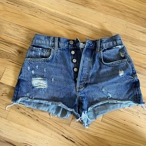 Boyish Jeans High Rise Cut Off Denim Shorts